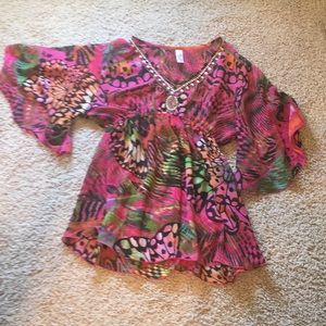 Sheer cover up. Pink